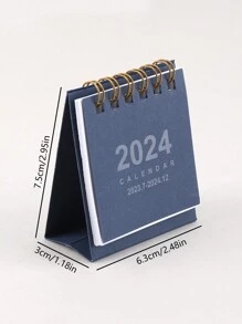 1個小型2024年曆,緊湊便攜的桌上曆