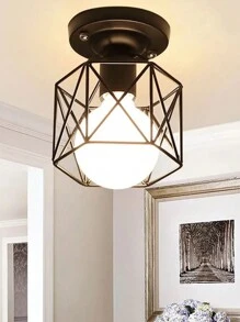 1 Miếng Kim loại Ánh sáng Lồng Đối với E27 Bóng đèn tròn , Chỉ một Ánh sáng , Đối với Treo Ánh sáng Dây điện Bộ dụng cụ , Retro Đèn Giá đỡ , Treo Đèn Dây điện Đèn chiếu sáng , Nhà nông , Phòng ngủ , Phòng ăn Đồ trang trí - màu đen - Xem 6