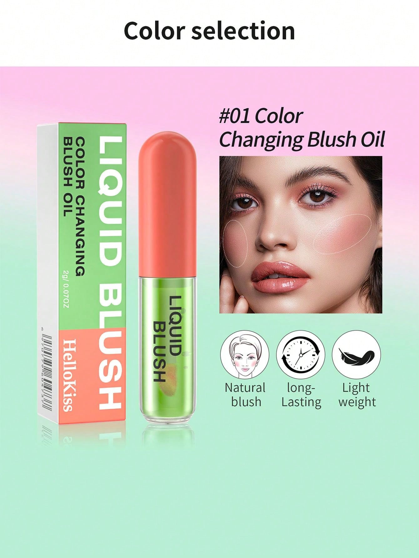 Color Changing Blush for Cheeks, Liquid Blush, Clear Liquid Color