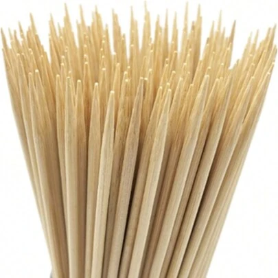 50 st bambuspett för träpinnar, grill, aptitretare, frukt, cocktails, grillat kött, chokladfontän, kök, gör-det-själv, fest