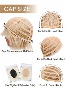 80年代金色鲻鱼头假发，带刘海，适合70年代迪斯科嬉皮士派对，长款女士假发，80、90年代摇滚派对装扮，耐热合成纤维，70年代假发 - 亞麻金 - 查看 7