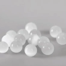 8mm real selenita cuentas de piedra para artificial Fabricación de joyas blanco ópalo cuenta para DIY Pulsera Collar Arete piedra de luna cuenta - 8mm - Ver 7