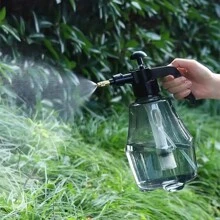 1.5l Capacity Green Air Pressure Watering Can - Green - View 6