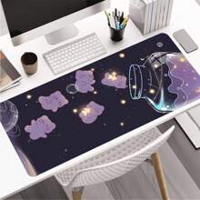 Cartoon Animal Pattern Computer Desk & Mouse Pad - Multicolor - View 3