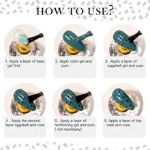7ml彩蛋殼凝膠指甲油,半永久性亮光,可浸泡型uv凝膠指甲藝術美甲套裝,可用任何顏色作為底色,長效浸泡式美甲,diy家用美容沙龍 - 無色 - 查看 11