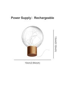 1pc Desk Lamp With Usb Port For Bedroom Bedside, Decorative Creative Gift Starry Night Light - White - View 10