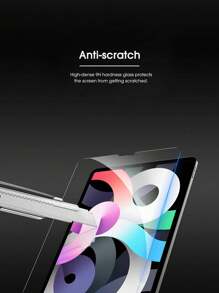 2片装钢化玻璃屏幕保护膜，兼容iPad A16 2025、Air 11/13、M3 2025、Mini 7、A17 Pro 2024、7/8/9代 10.2英寸、Air 4/5 10.9英寸、第10代、Pro 11英寸、1/2/3代 9.7英寸、Pro Air 1/2 Pro 12.9英寸、MatePad 11.5英寸、Air 11.5英寸、SE 10.4英寸。生日礼物，送给家人和朋友的礼物。平板电脑屏幕保护膜，平板电脑配件，防水、防震、防刮、防指纹、全覆盖。 - 無色 - 查看 4