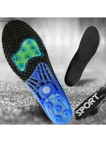 EVA彈簧矽膠矯正足弓支撐鞋墊墊片扁平足矯正鞋底鞋墊足底筋膜炎足部護理 - 黑色 - 查看 3