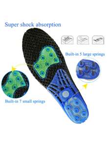 EVA彈簧矽膠矯正足弓支撐鞋墊墊片扁平足矯正鞋底鞋墊足底筋膜炎足部護理 - 黑色 - 查看 2