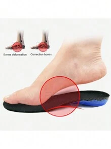 EVA彈簧矽膠矯正足弓支撐鞋墊墊片扁平足矯正鞋底鞋墊足底筋膜炎足部護理 - 黑色 - 查看 9