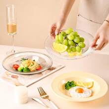 4 件意式塑料盤,透明