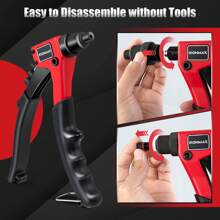 IRONMAX Rivet Gun With 200 PCS Rivets Manual Rivet Gun Kit W/ 4 Tool-Free Interchangea - 黑色 - 查看 9