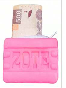 Monedero Silicona Artesanal Jabon Zote Cute - Rosa - Ver 1