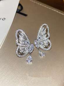 Butterfly & Teardrop Shape Dangle Earrings