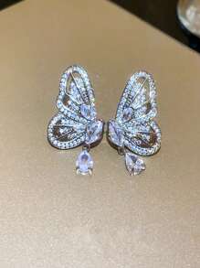 Butterfly & Teardrop Shape Dangle Earrings