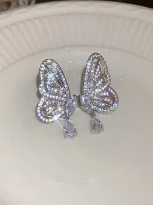 Butterfly & Teardrop Shape Dangle Earrings