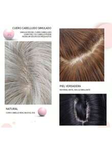 Peluca larga natural rizada beige, material resistente al calor, adecuada para uso diario - Beis - Ver 8