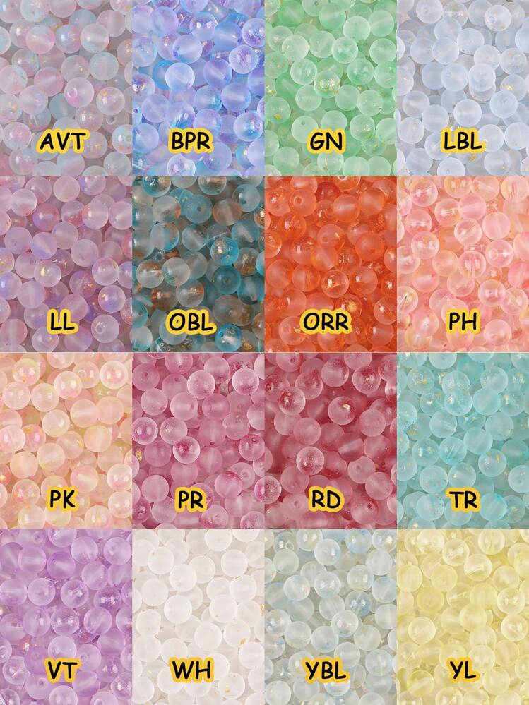 400 Perline Acriliche Verde Scuro 8 Mm – Sfuse Per Creare Gioielli E Accessori Fai Da Te - 3