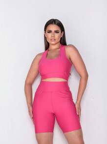 Women Two-piece Outfits - Màu Hồng Tươi - Xem 1