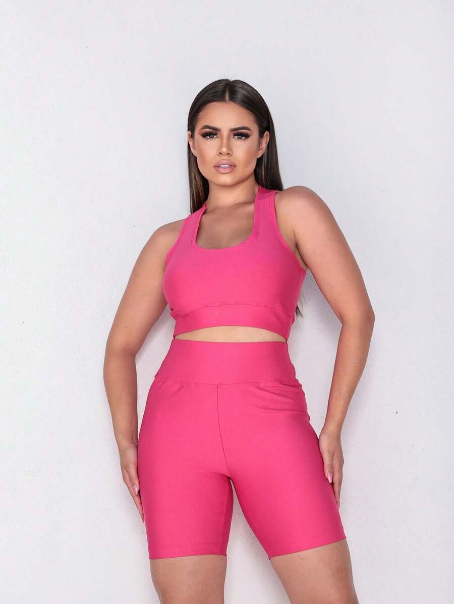 Women Two-piece Outfits - Màu Hồng Tươi - Xem 1