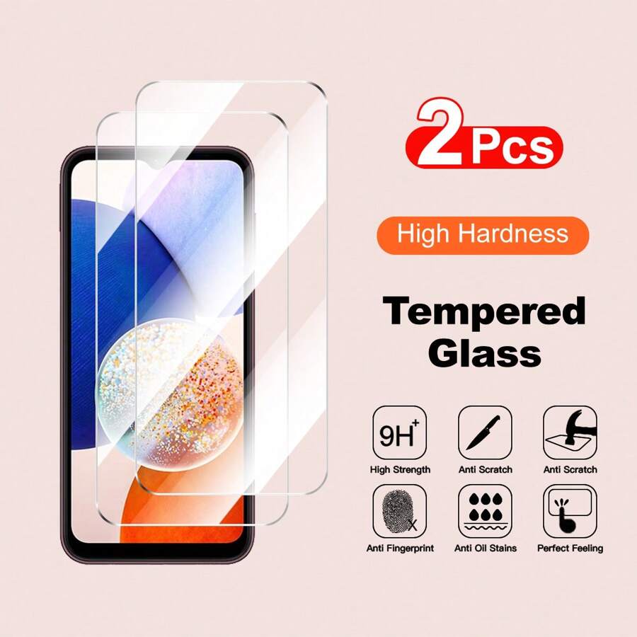 2入組與三星galaxy A20 A21 A22 A23 A24兼容的鋼化玻璃屏幕保護貼