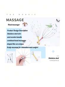 Wire Head Massager Soul Extractor Twelve Claws Relaxing Head Massager 6 Colors Available 1pc,School,Back To School,Travel,Travel Essentials,Home Essentials,Spa,Massage Tool,Massage,Massager,Spa