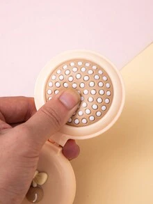 1 Stück Tragbare, Entzückende Milchgelbe Kinderhaarbürste Mit Faltbarem Airbag, Massagefunktion Und Spiegel