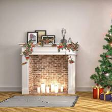 Christmas Garland Lights String, Red Berries Pine Cones Pine Needles, Xmas Decorative Lights For Home Table Fireplace Christmas Decor Christmas Gift Thanksgiving Christmas Tree Decor Ornaments Christmas Light Bedroom Decor Home Decor Party Decor Holiday Festival Room Decor