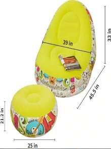 Sillón Diseños Sofa Inflable Flotante Portable Playa Exterio - Verde - Ver 1