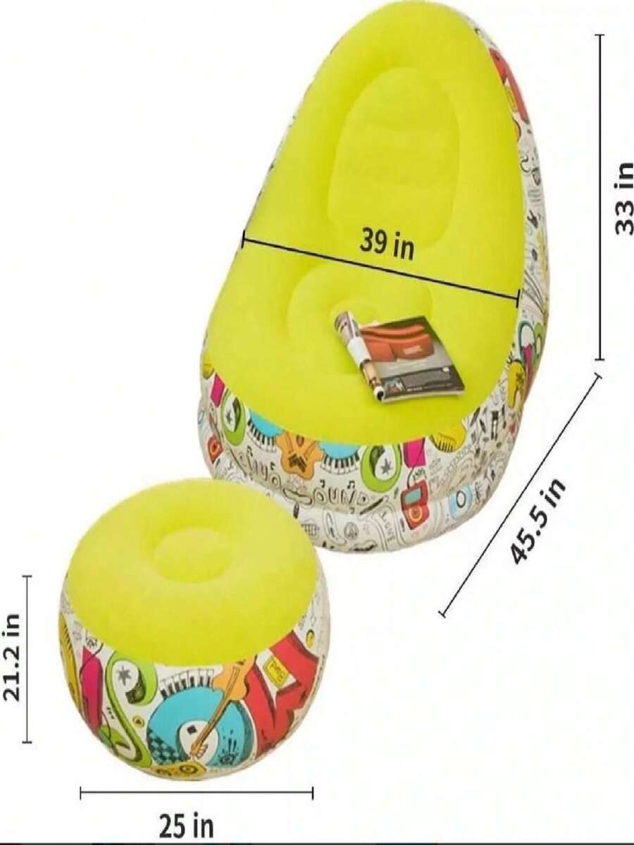 Sillón Diseños Sofa Inflable Flotante Portable Playa Exterio - Verde - Ver 1