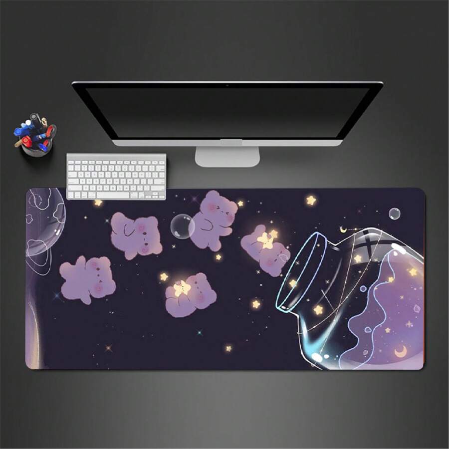 Cartoon Animal Pattern Computer Desk & Mouse Pad - Multicolor - View 1