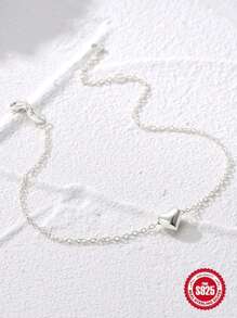1 Stück Bohnen Kette 925 Sterling Silber Armband für Frauen, tägliche Dekoration, klassischer Ewigkeitsschmuck, mit 18K Goldplattierung, feines Schmuckgeschenk