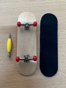 1 件紅輪合金軸承技術指板,尺寸 9.9x2.9x2cm 適合手指滑板和減壓【顏色隨機】 - 紅色 - 查看 4