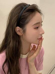 5条装，38厘米/14.96英寸，女士纯色高端简约打结皮革发箍，百搭优雅发饰，适合日常佩戴、洗脸、化妆、搭配服装，女士发箍发带 - 彩色 - 查看 5