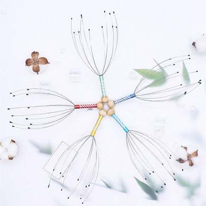 Wire Head Massager Soul Extractor Twelve Claws Relaxing Head Massager 6 Colors Available 1pc,School,Back To School,Travel,Travel Essentials,Home Essentials,Spa,Massage Tool,Massage,Massager,Spa