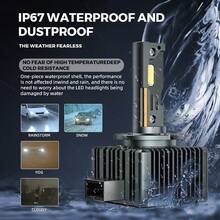 1對120W D8S汽車LED頭燈 - 黑色 - 查看 3