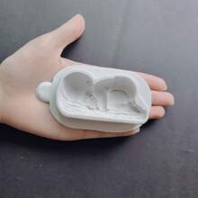 1 Pieza Molde De Silicona Con Forma De Bebé Durmiendo Para Fondant, Pasta De Goma, Herramienta De Decoración De Pasteles, Molde Para Dulces, Cupcakes Y Chocolates, Accesorio De Cocina, Fiesta De Cumpleaños - gris claro - Ver 7