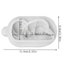 1 Pieza Molde De Silicona Con Forma De Bebé Durmiendo Para Fondant, Pasta De Goma, Herramienta De Decoración De Pasteles, Molde Para Dulces, Cupcakes Y Chocolates, Accesorio De Cocina, Fiesta De Cumpleaños - gris claro - Ver 2