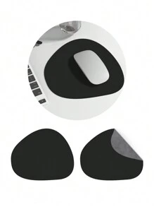 A Waterproof And Easy-to-clean, Dual-sided And Non-slip Velvet Bottom, Triangular-elliptical Shaped, One-piece Synthetic Minimalist Mouse Pad, Compatible With Home And Office Use