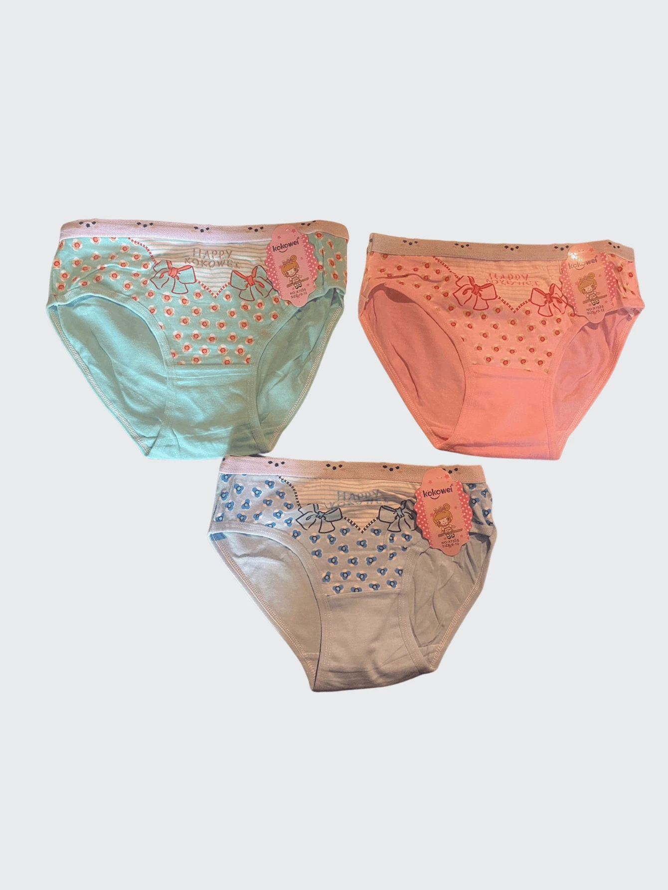 set de 3 calzones para niña, de varios estampados - Multicolor - Ver 1