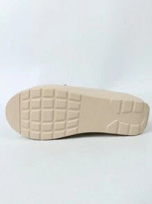 Women's Casual & Comfortable Hollow Breathable Slip-on Wedge Loafers - Beige - View 7