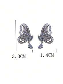 Butterfly & Teardrop Shape Dangle Earrings