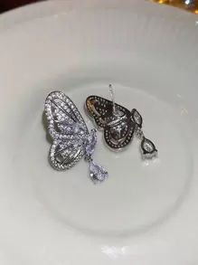 Butterfly & Teardrop Shape Dangle Earrings