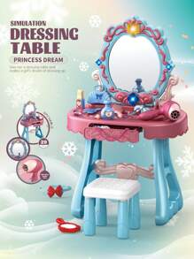 Princess Makeup Vanity Table - Blue - View 1