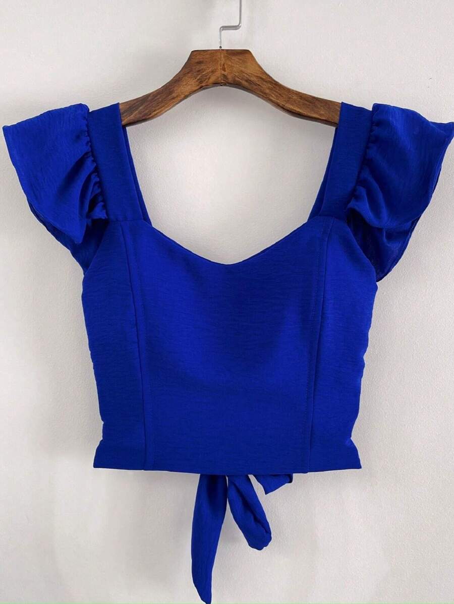 Women Tops - 寶藍色 - 查看 1