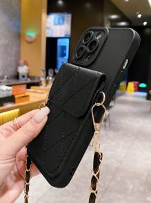手机挂绳 1 件装 黑色手机壳，内置背包式卡槽，防震，兼容 /三星/小米/OPPO/Infinix/vivo/realme，兼容 15/15 Plus/15 Pro/15 Pro Max，国际版，非国内版 - 黑色 - 查看 5