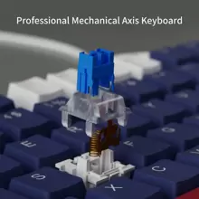 MageGee MK-Sky98 Mechanical Gaming Keyboard Hot Swappable Small Compact 98 Key 100% Anti-Ghosting LED Backlight Wired Gaming Keyboard for Laptop, Computer, Desk White Blue-Blue Switch - Blue - View 4