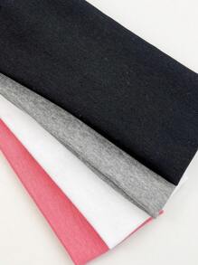 1/4件装时尚布艺发带，女士百搭日常发带/头巾/吸汗带，秋冬季女士度假造型发饰，优雅围巾/头巾/柔软头巾