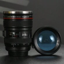 1pc Mini Camera/350ml Lens Shaped Coffee Cup, Suitable For Outdoor Travel, Camping And Back To School Season - Black - View 12