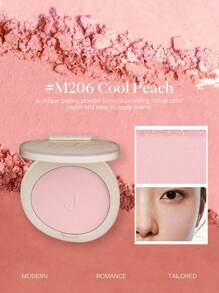 JOOCYEE Phấn má hồng M206 tông đào lì, tạo vẻ rạng rỡ tự nhiên, màu sắc lâu trôi, lên màu chuẩn, nhẹ nhàng và mịn màng, dễ tán, có thể chồng nhiều lớp. - Đào chiết lạnh M206 - Xem 4